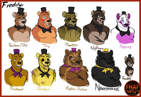 FNAFNG_Freddy Versions by NamyGaga on DeviantArt