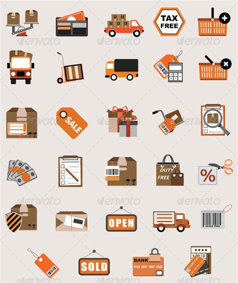 Flat Vector Business Shopping Icon Illustrations by CURSORCH on DeviantArt