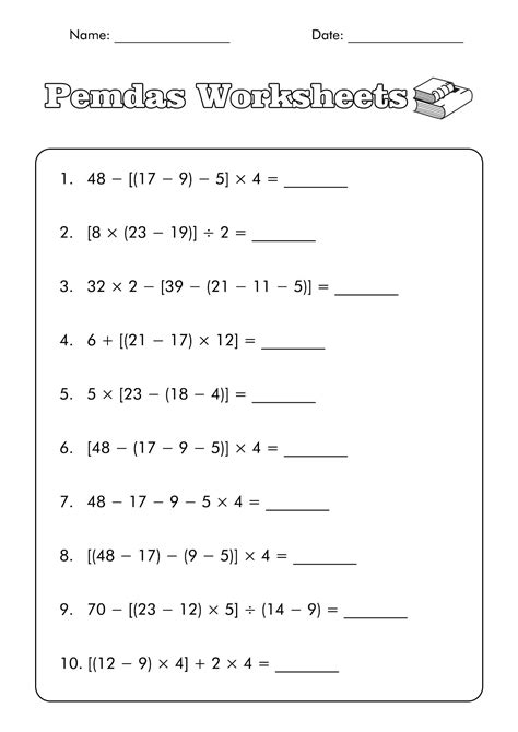 13 Hard Math Equations Worksheets | Pemdas worksheets, Pemdas, Algebra ...