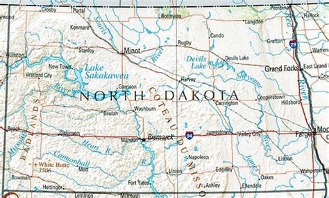 North Dakota Rivers Map