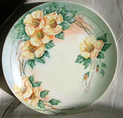 Beautiful Vintage Hand Painted Plate-Roses-1952 from hiddeninthehills on Ruby Lane