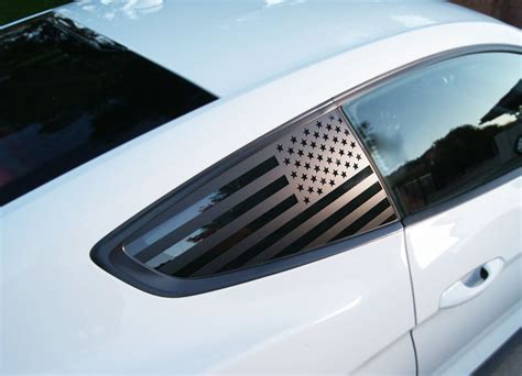 American Flag Rear Quarter Window Accent Decal For Ford Mustang (2015 ...