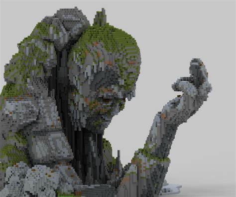 Minecraft - Stone Statue Man - Minecraft Schematic Store - www.schematicstore.com