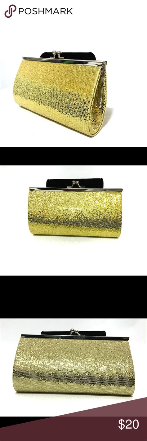 Gold Glitter Evening Prom Clutch | Prom clutch, Vintage beaded clutch, Western style purse