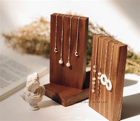 A walnut wood jewelry display stand and the perfect accessory to ...