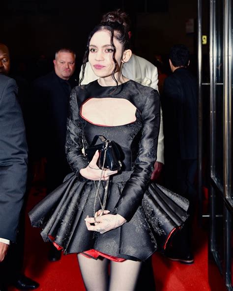 i just found this pic of grimes met gala 2018 after party look, (idk if this was already posted ...