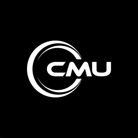 CMU letter logo design in illustration. Vector logo, calligraphy ...