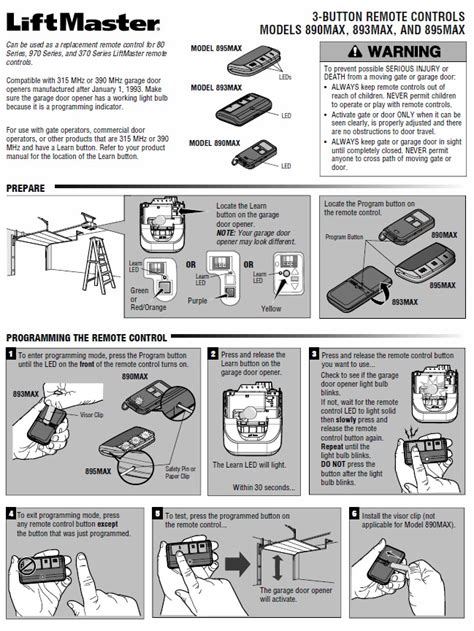 The 25+ Facts About Liftmaster Remote Programming Instructions? Before ...