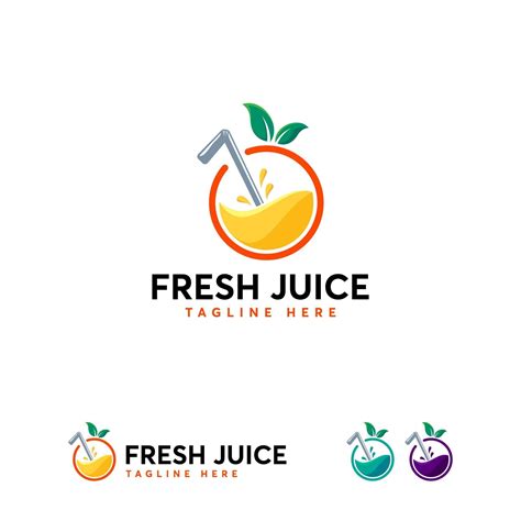 Fresh Juice logo designs template, Orange juice logo template 2063168 ...