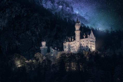 Neuschwanstein Castle Night Sky Photograph by Prem Mukherjee - Pixels