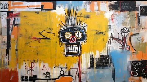 Premium AI Image | Basquiat's Installation Art Painting