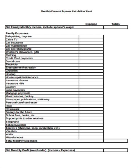 44+ Expense Sheet Templates in PDF