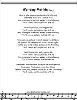 Waltzing Matilda Lyrics, Printout, MIDI, and Video | Matilda lyrics ...