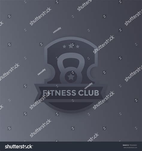 Fitness Club Gym Vector Logo Emblem Stock Vector (Royalty Free) 755243431 | Shutterstock