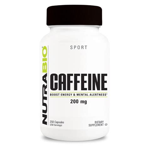 Caffeine Anhydrous Capsules | NutraBio – Nutrition Cartel