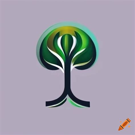 Modern minimalist tree logo design
