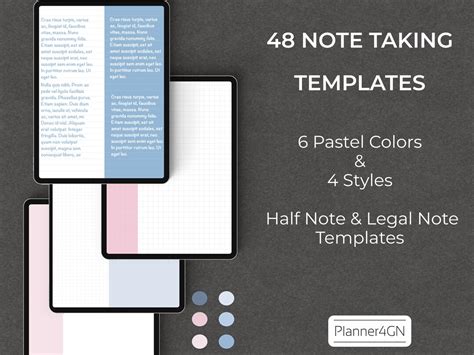 Digital Note Taking Template Digital Paper Template - Etsy