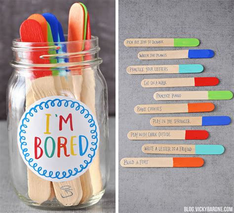 "I'm Bored" Jar + A Free Printable - Vicky Barone