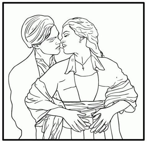 jack and rose titanic movie coloring page | Scene drawing, Sketches ...