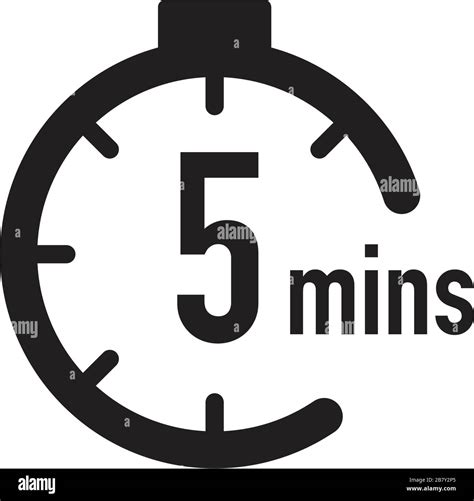 The 5 Minutes Stopwatch Vector Icon Digital Timer Clo - vrogue.co