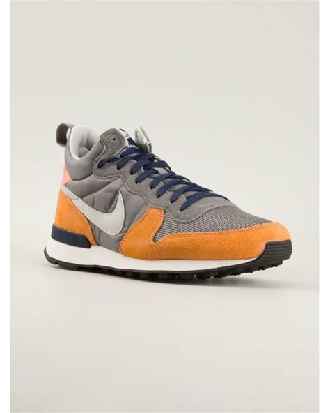 Nike 'Internationalist Mid' Sneakers in Orange for Men | Lyst