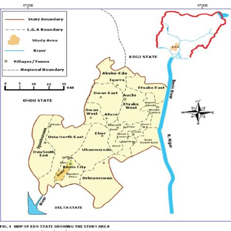 Map of Edo State showing the case study area. Source: Ministry of Lands... | Download Scientific ...