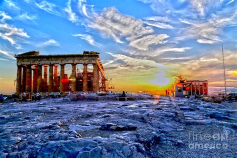 Sunset of Parthenon Photograph by Ken Lam - Fine Art America