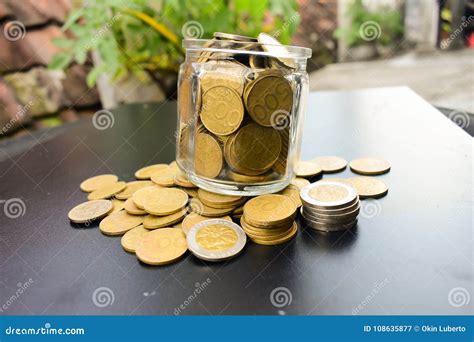 Rupiah Coins stock image. Image of recehan, coin, duit - 108635877