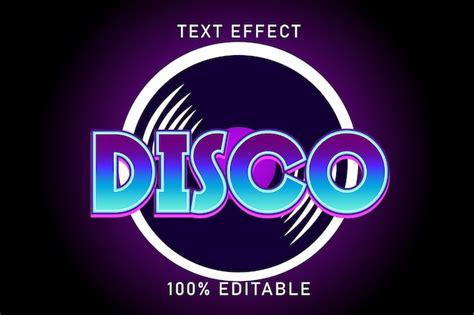 Premium Vector | Editable text effect disco