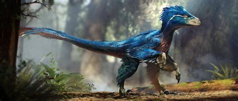 What Blue May Have Looked Like With Feathers (Realistic Raptor) : Dinosaurs