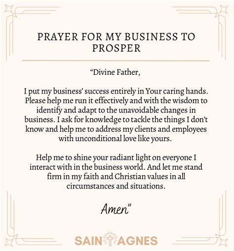 7 Prayers for Success in Business: Printable Images