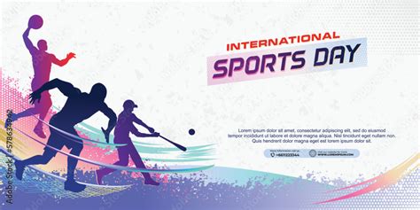 Sports Background Vector. International Sports Day Illustration ...