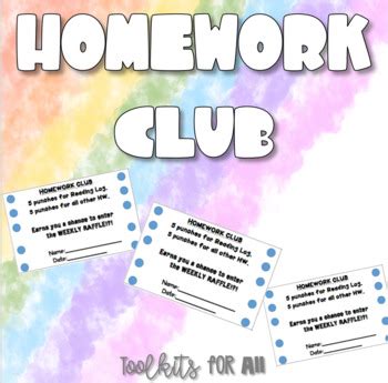 Homework Club by Toolkits For All | Teachers Pay Teachers