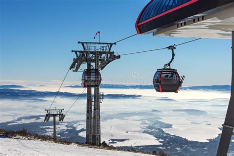 Ski resort. Gondola lift stock image. Image of gondola - 128891087