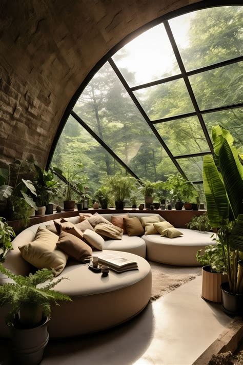 Bio-Dome Oasis: Nature Infused Futuristic Living Room in 2023 ...