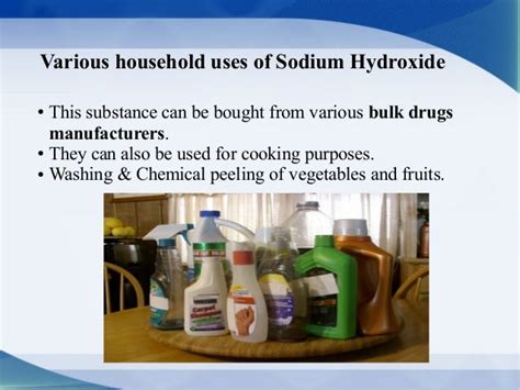 Industrial & household uses of sodium hydroxide