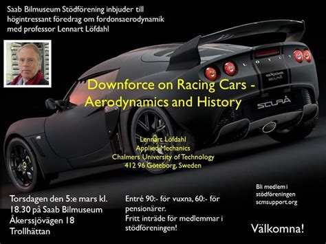 "Downforce on racing cars- Aerodynamics an history" - Allt Annat - Locost Sweden