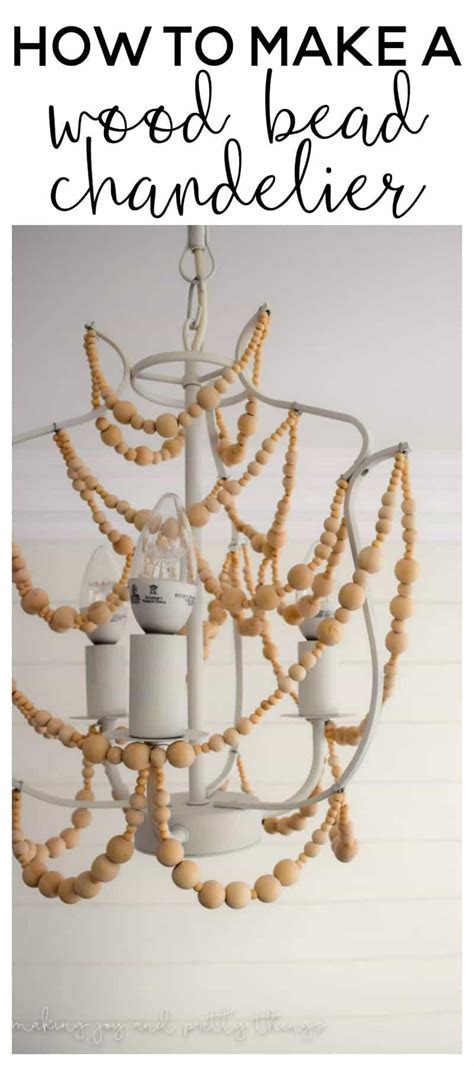 How to Make a Wood Bead Chandelier