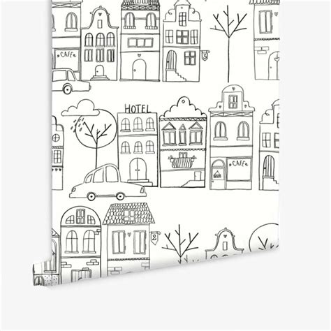 My City Wallpaper for Kids Rooms | Clever Little Monkey