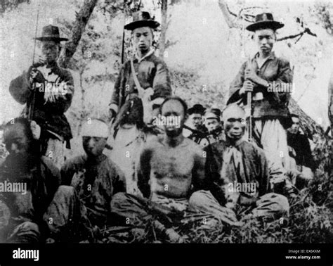 Korean soldiers and Chinese captives in First Sino-Japanese War 1894 to ...