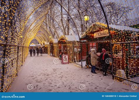 Traditional Christmas Markets At Old Town Square In Prague, Czech ...