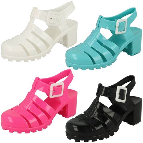 Girls Spot On Heeled Jelly Shoes