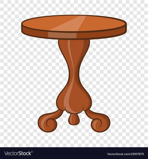 Round table icon cartoon style Royalty Free Vector Image