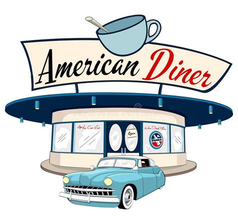 american 50s diner - Clipart World