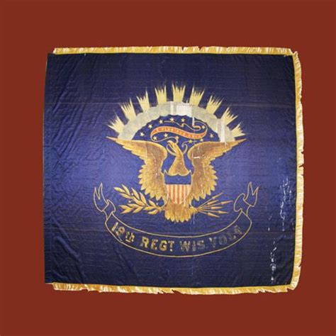 19th Wisconsin Infantry Regiment, State Colors, 1862-1865. Killed or ...