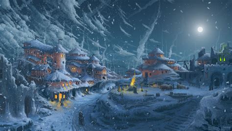 winter fantasy | Paisaje de fantasía, Ciudad fantasía, Arte fantasía