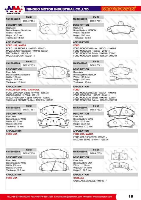 AKEBONO BRAKE PADS CATALOGUE PDF