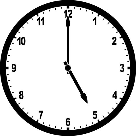 Clock 5:00 | ClipArt ETC