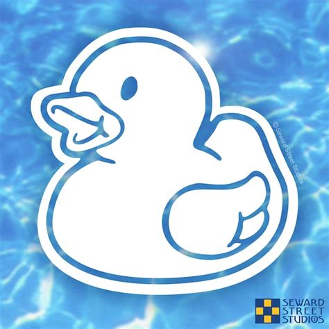 Rubber Duck Decal Cute Bathtime Ducky Laptop Sticker Happy - Etsy