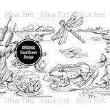 Pond Coloring Page sketch template